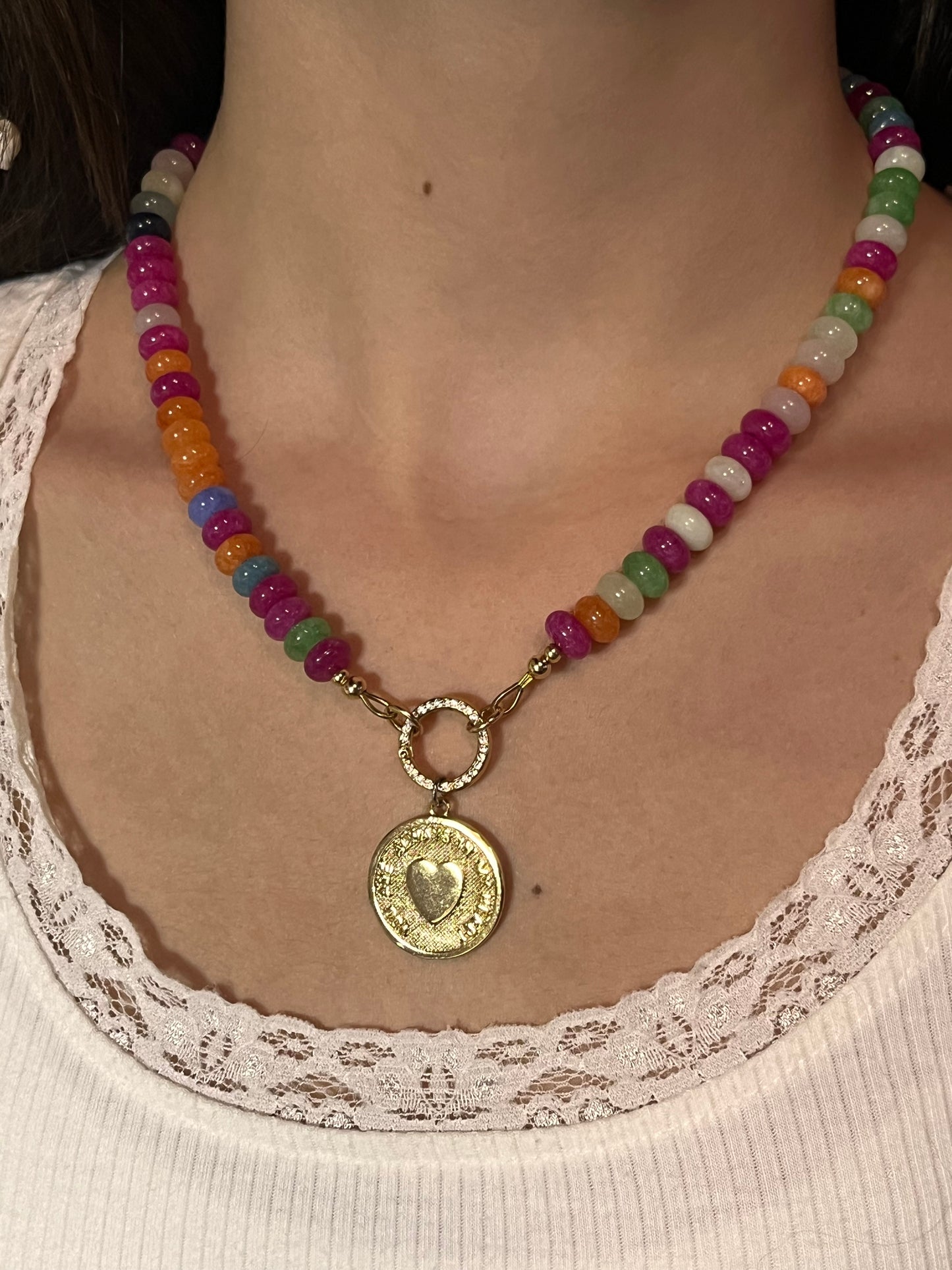 Agate multi - pink