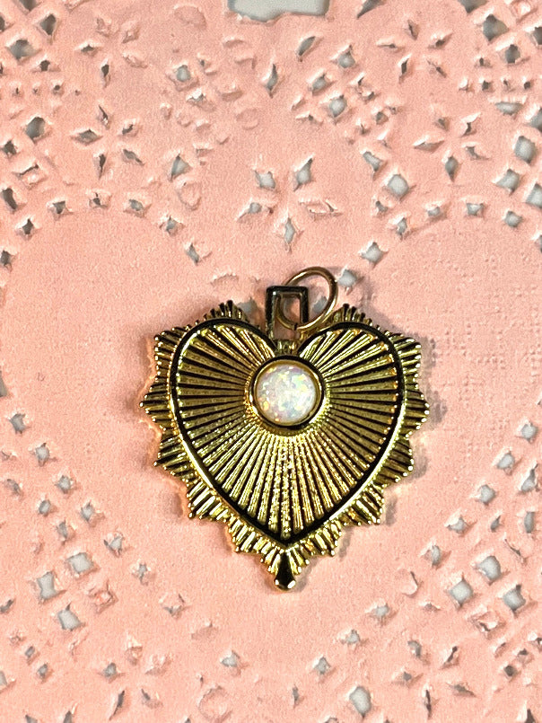 Opal Sunburst heart - Big