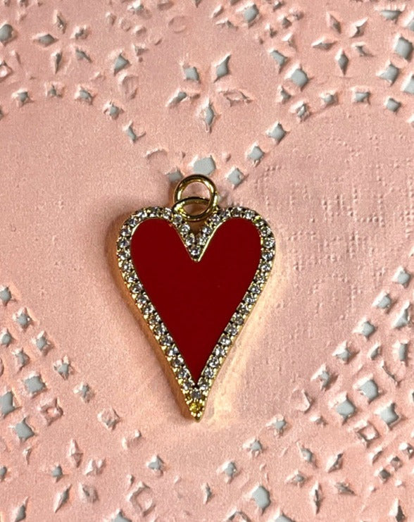 Red micropave heart