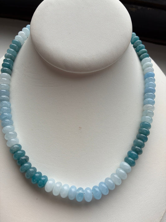 Blue Chalcedony hues necklace