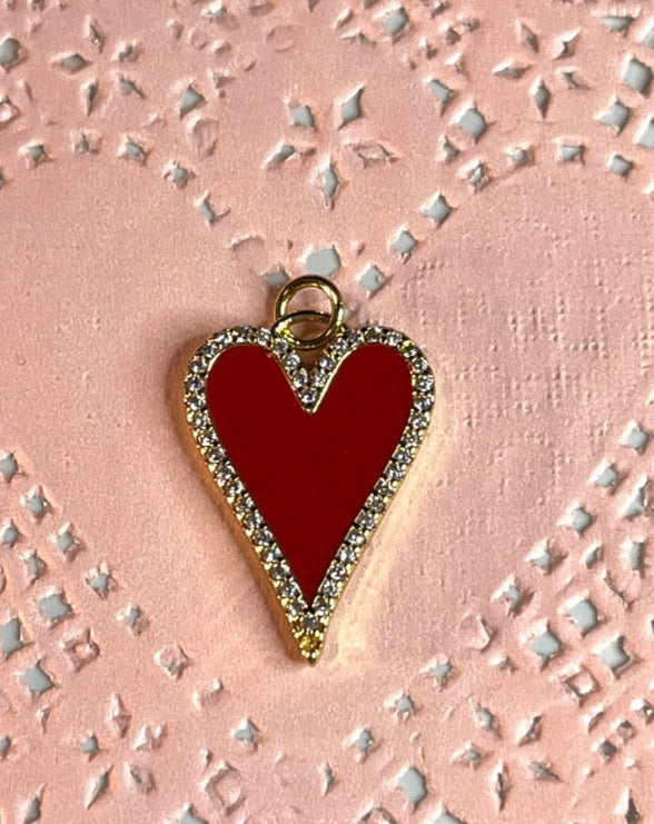 Red micropave heart