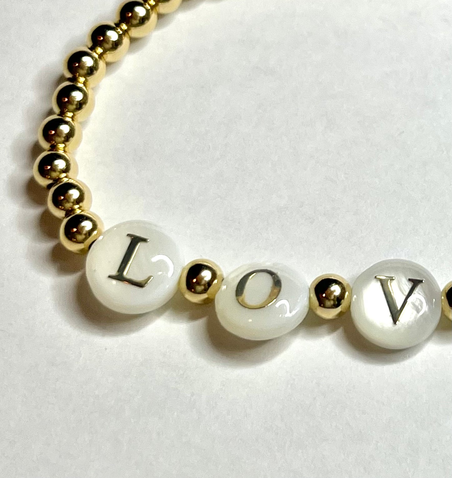 LOVE - Letters & Gold Filled bracelet